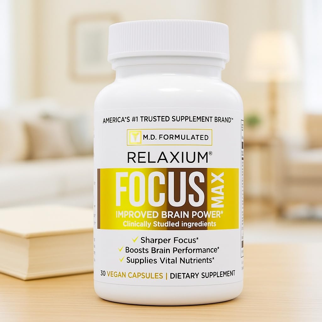 Relaxium FocusMax FDA-registered facility label underscores controlled production processes.