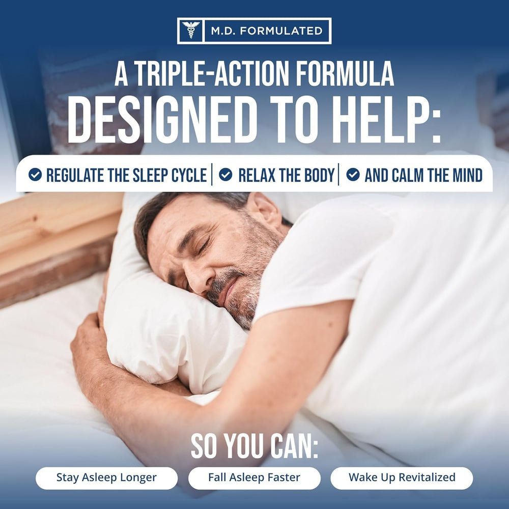 Relaxium Sleep Aid shown in a calming night routine with water.