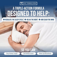 Relaxium Sleep Aid shown in a calming night routine with water.