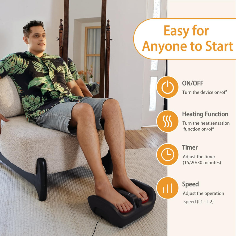RelaxSport massager targeting ankles and calves to soothe tired legs