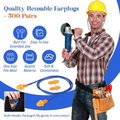 Relaxweex corded ear plugs around the neck for secure access