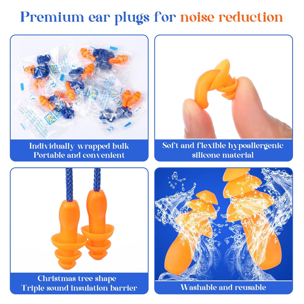 Relaxweex 25 dB NRR corded ear plugs reduce ambient noise