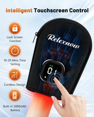 RELEXNOW zipper detail demonstrates easy wear and adjustable fit for hands