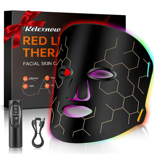 RELEXNOW face mask close-up LED array for even light therapy effects.