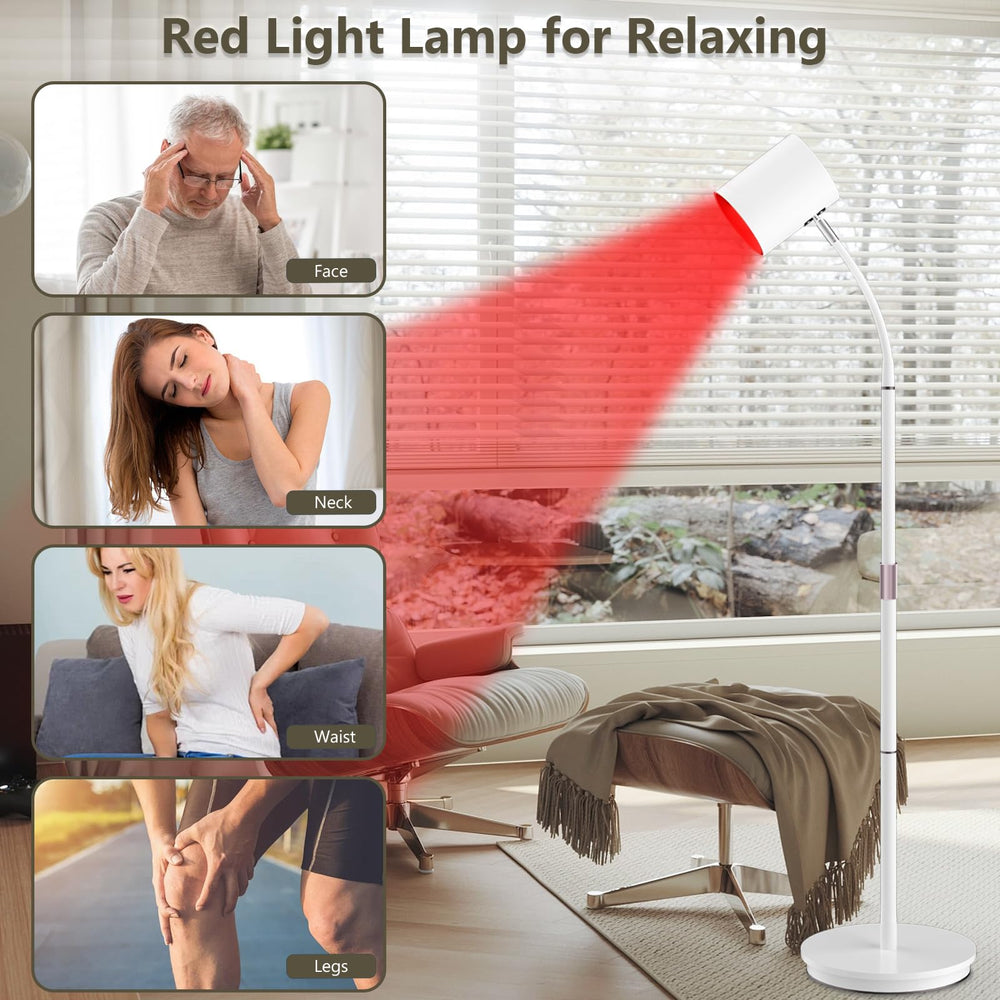 Relhafethy red light lamp stand in living room setup for easy placement