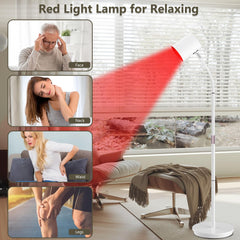 Relhafethy red light lamp stand in living room setup for easy placement