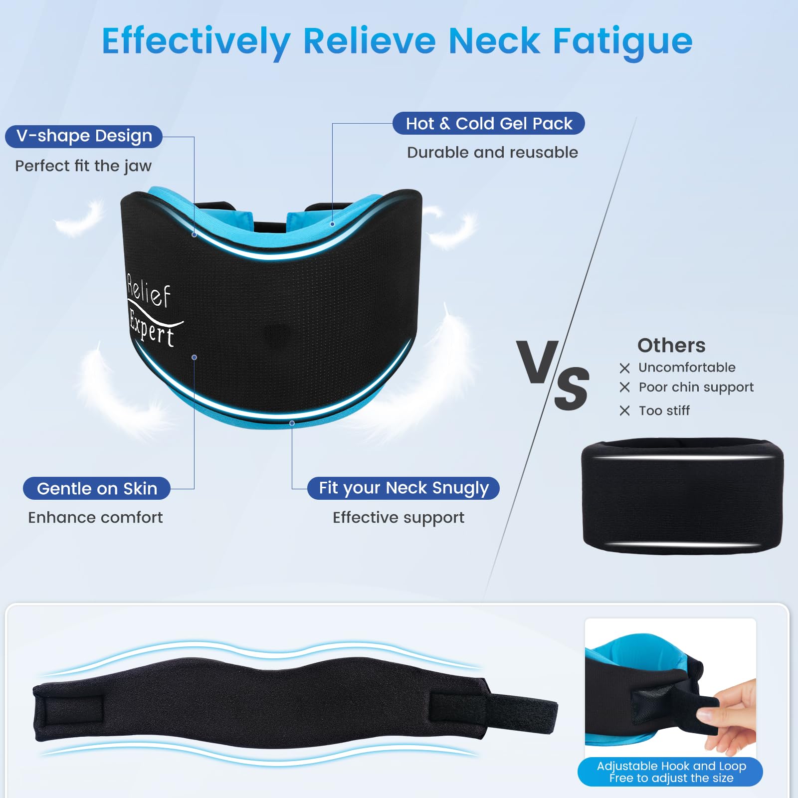 Relief Expert breathable-lycra fabric emphasizes breathable, comfortable neck wear