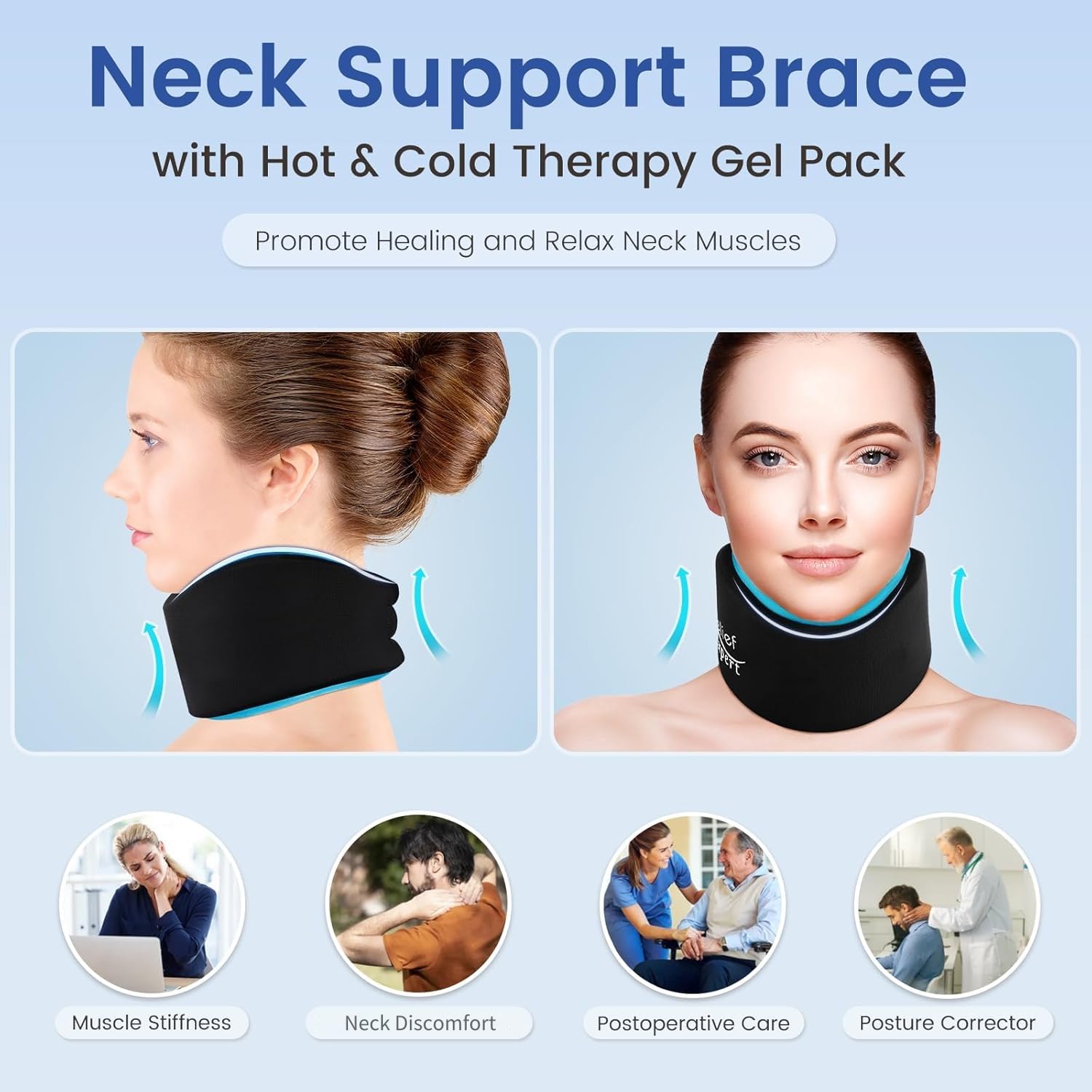 Relief Expert gel pack removable highlights warm and cold therapy options