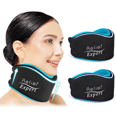 Relief Expert soft neck brace showing all-day posture support for daily wear