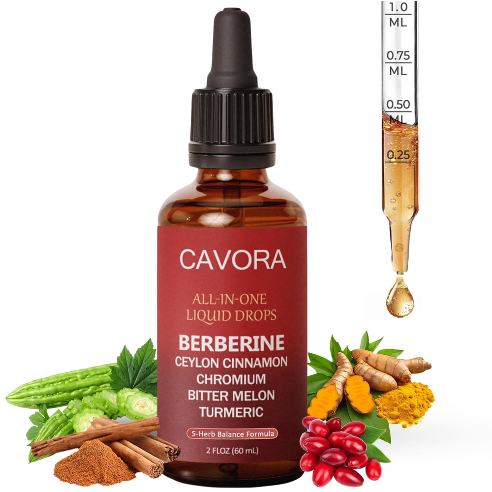 Relify Cavora liquid drops bottle ready to add to water for easy daily use.