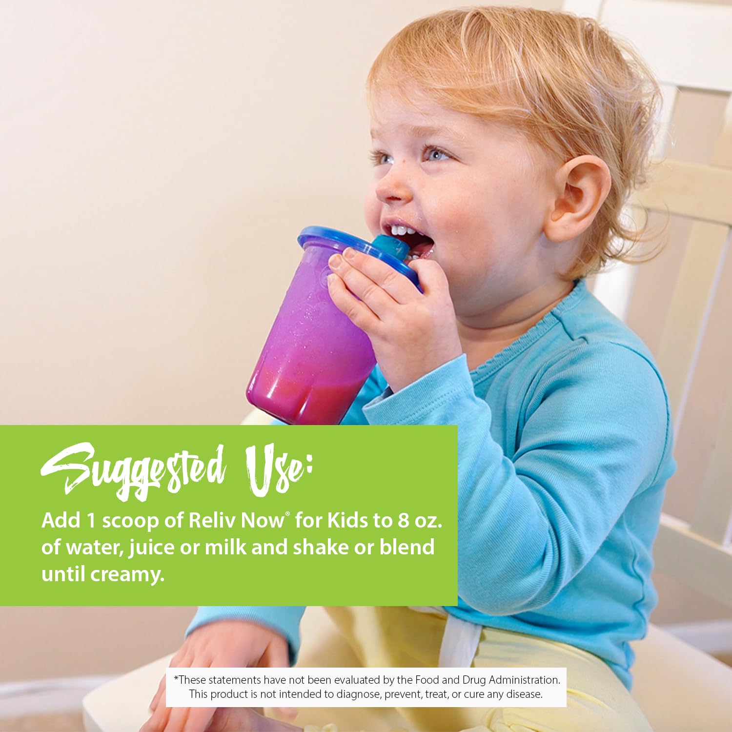 Reliv Now for Kids Vanilla packaging highlights two flavors for picky eaters