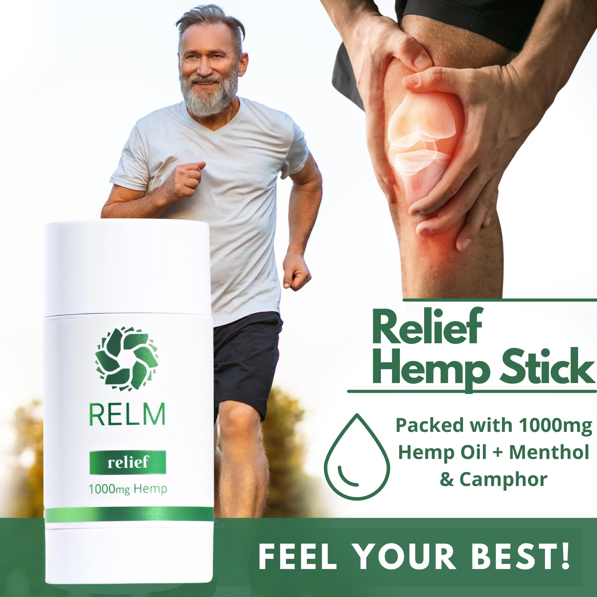 Relm Wellness Hemp Relief Stick handmade in USA with natural ingredients