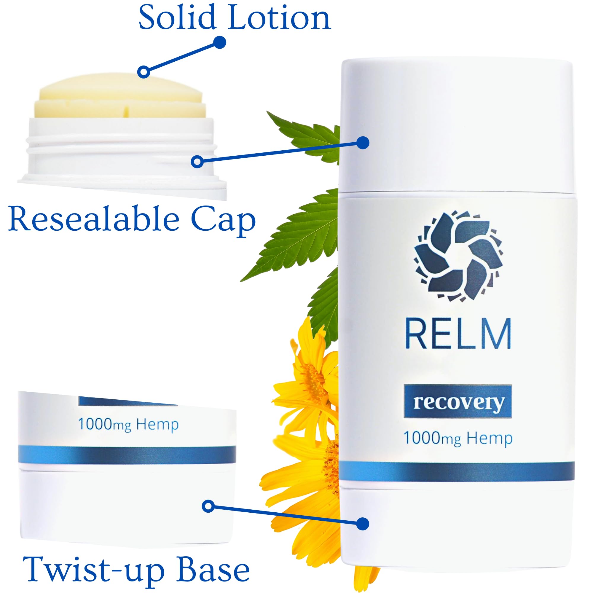 Relm Wellness Hemp Roll On Stick used on back for quick muscle ease.