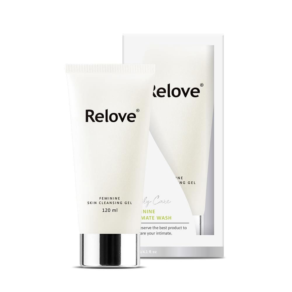Relove amino acid feminine wash bottle with gentle cleansing for sensitive skin