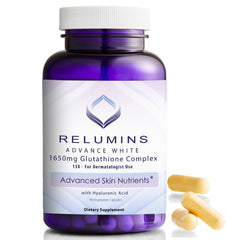 Relumins glutathione bottle for skincare antioxidant support