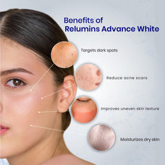 Relumins Advanced White Glutathione Capsules with water illustrate easy daily use