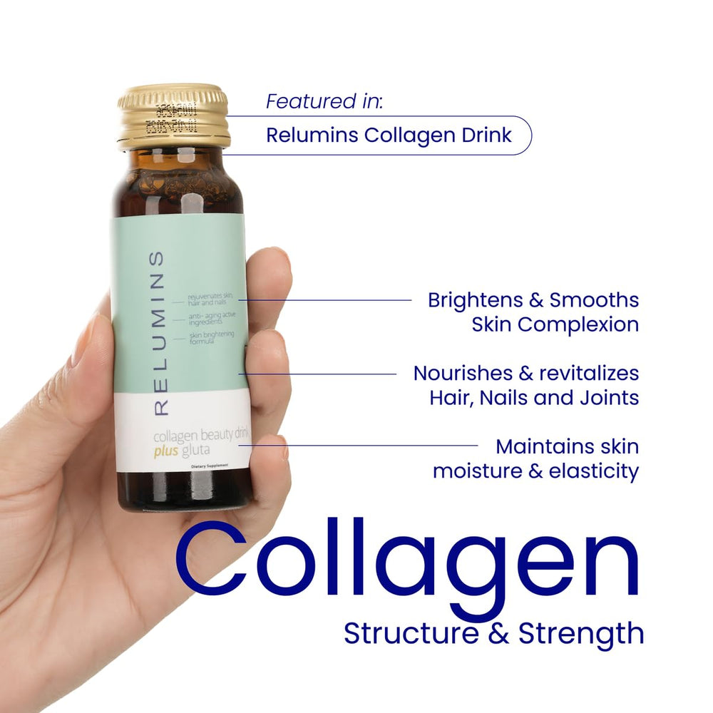 Relumins Collagen, cabello y uñas fortalecidos con biotina y colágeno marino