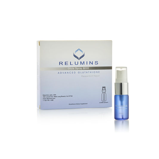 Relumins highest-dose sublingual glutathione bottle-front for skin and immune support