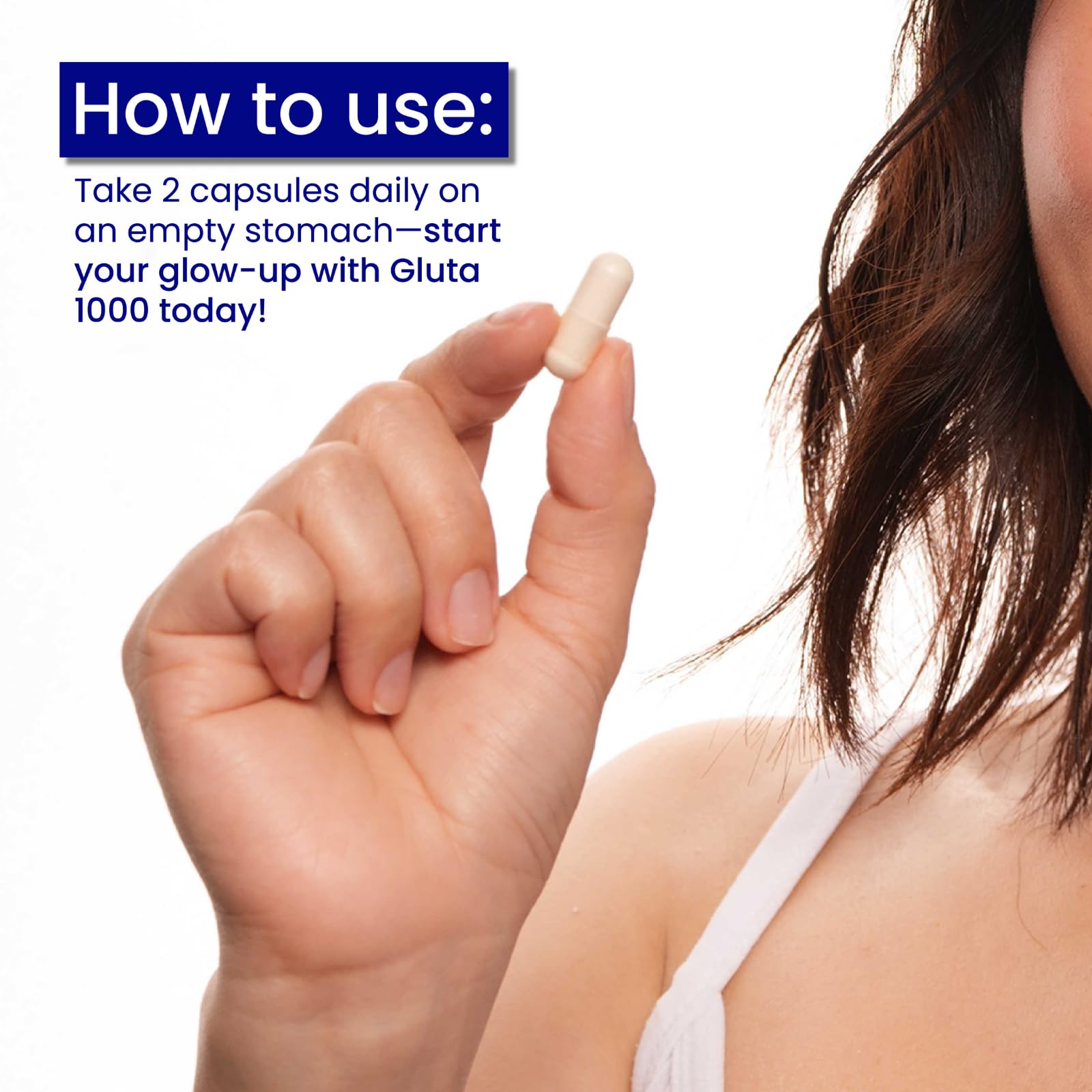 Relumins L-Glutathione daily-use scene promoting vitality and glow.