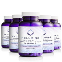 Relumins L-Glutathione Complex bottle front supports daily antioxidant wellness