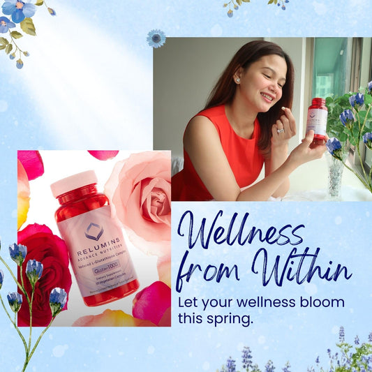 Relumins L-Glutathione Spring Glow capsules ready to take for daily vitality