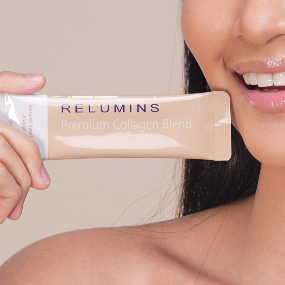 Hyaluronic acid drop visual indicating hydration in Relumins formula.