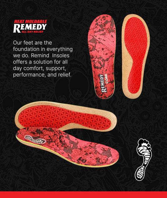 Remind Remedy Impact heat-mold setup adapts to your foot shape for custom-fit comfort