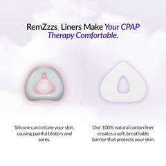 RemZzzs absorbent facial liner demonstrates oil and moisture management for skin comfort.