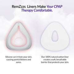 RemZzzs liner absorbs facial oils and moisture for skin comfort