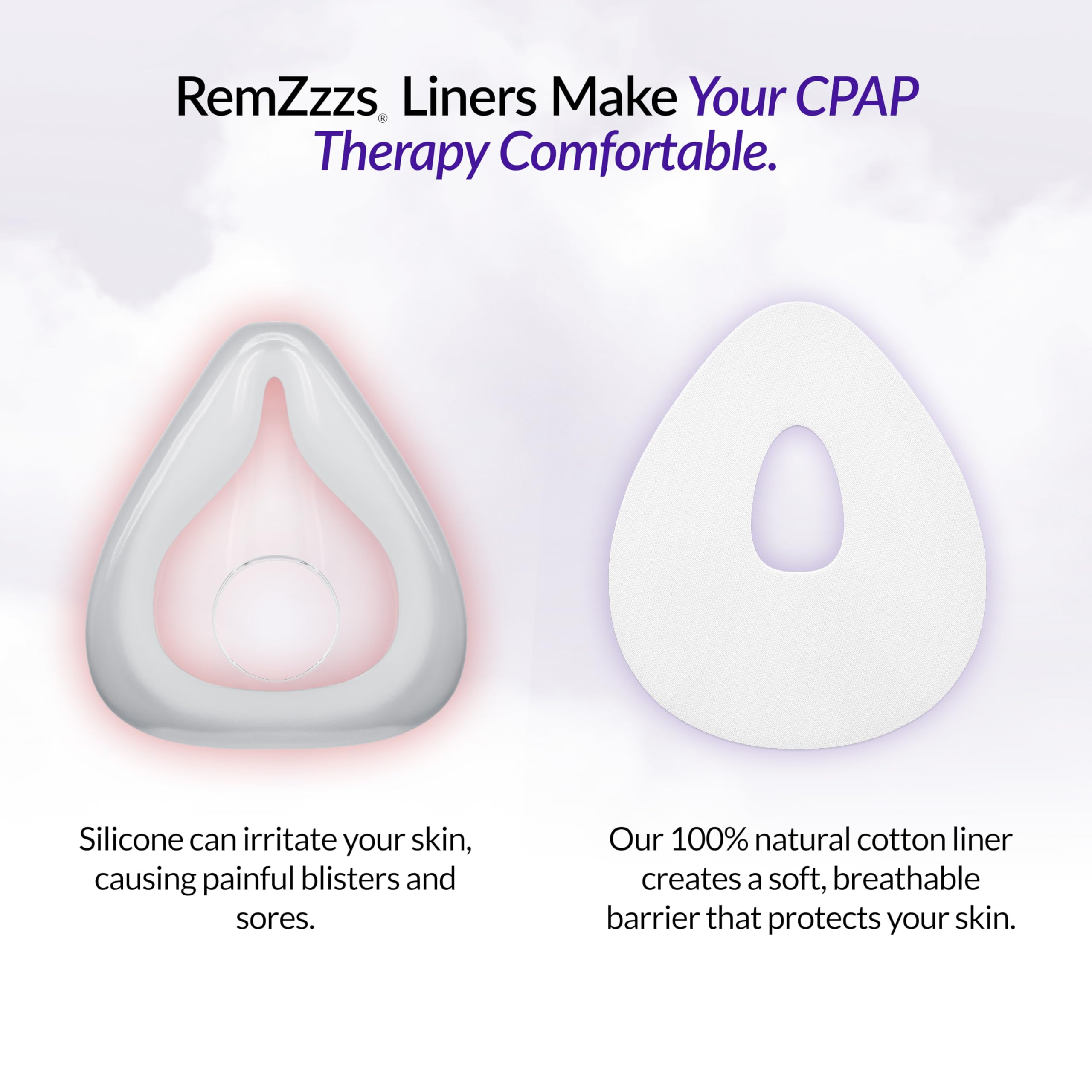 RemZzzs K5-FM liner on face demonstrates comfortable wear.