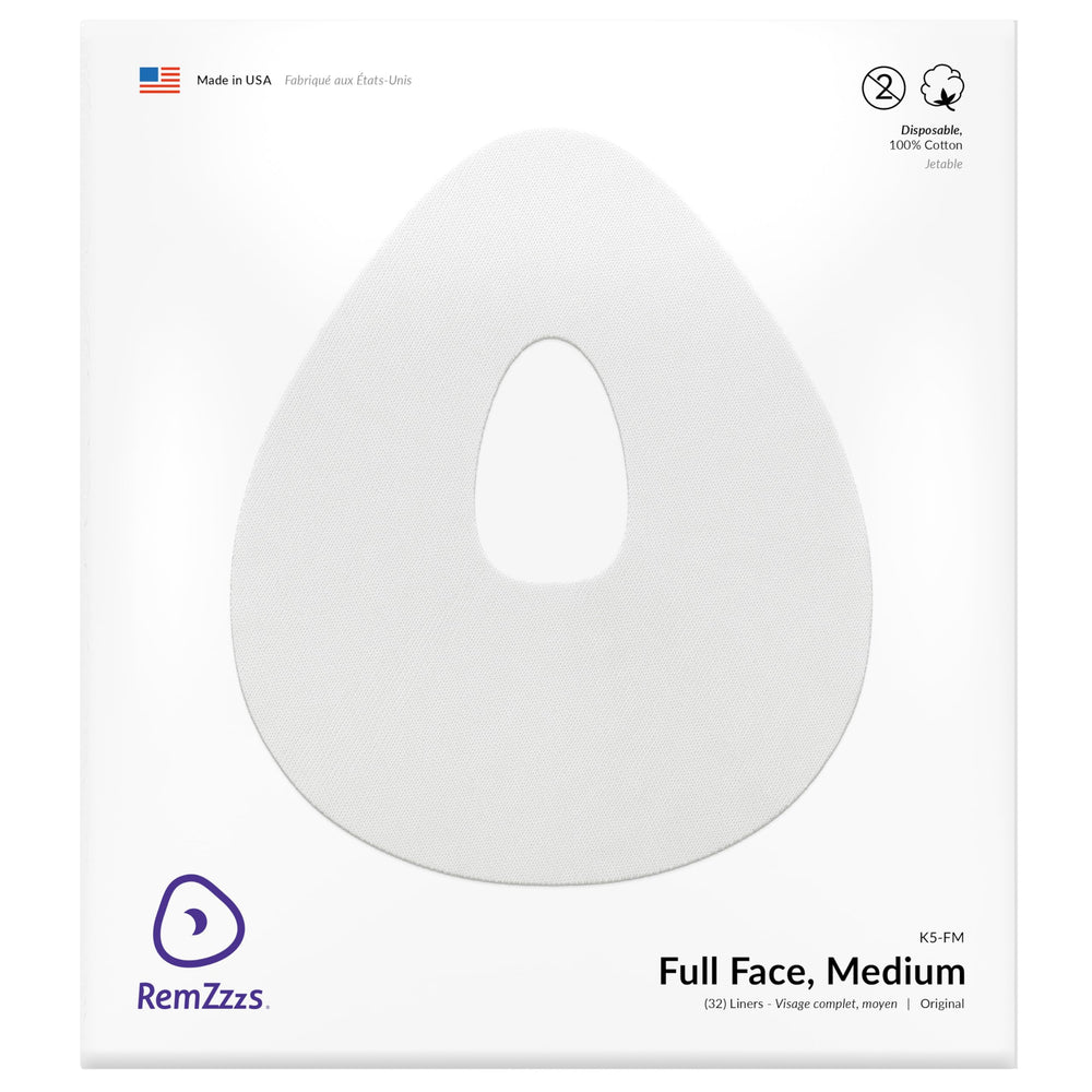 RemZzzs K5-FM liner pack of 32, cotton disposable mask liners.