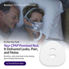 RemZzzs minimal contact CPAP liner close up textile breathable fabric wicks moisture for comfort