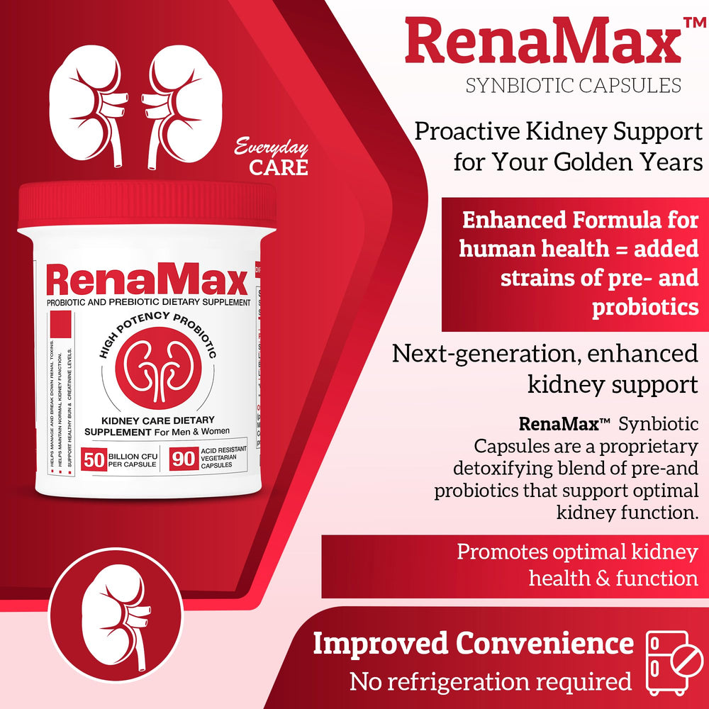 RENAMAX Kidney Restores use on a kitchen table for daily wellness routine