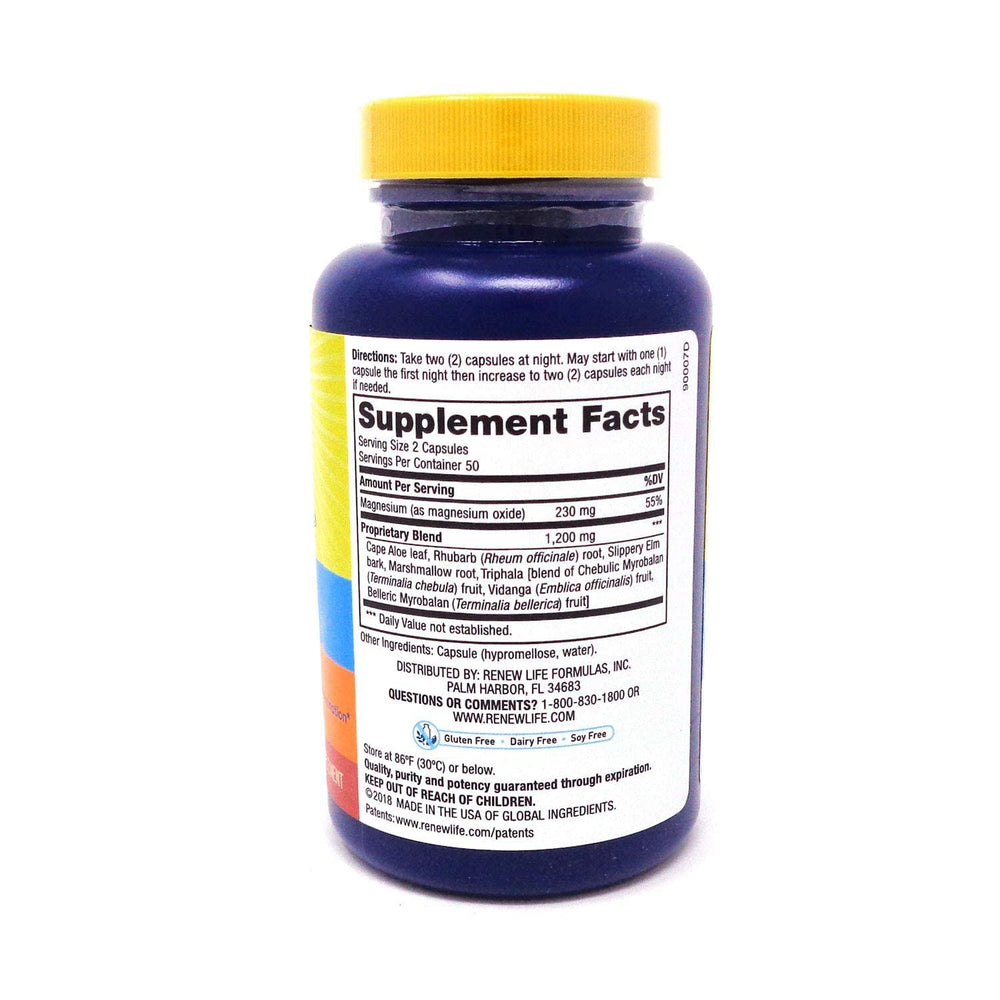 Renew Life Cleanse More packaging with capsules supports occasional constipation relief