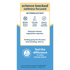 Renew Life badge indicating Non-GMO, gluten-free, dairy-free and soy-free.