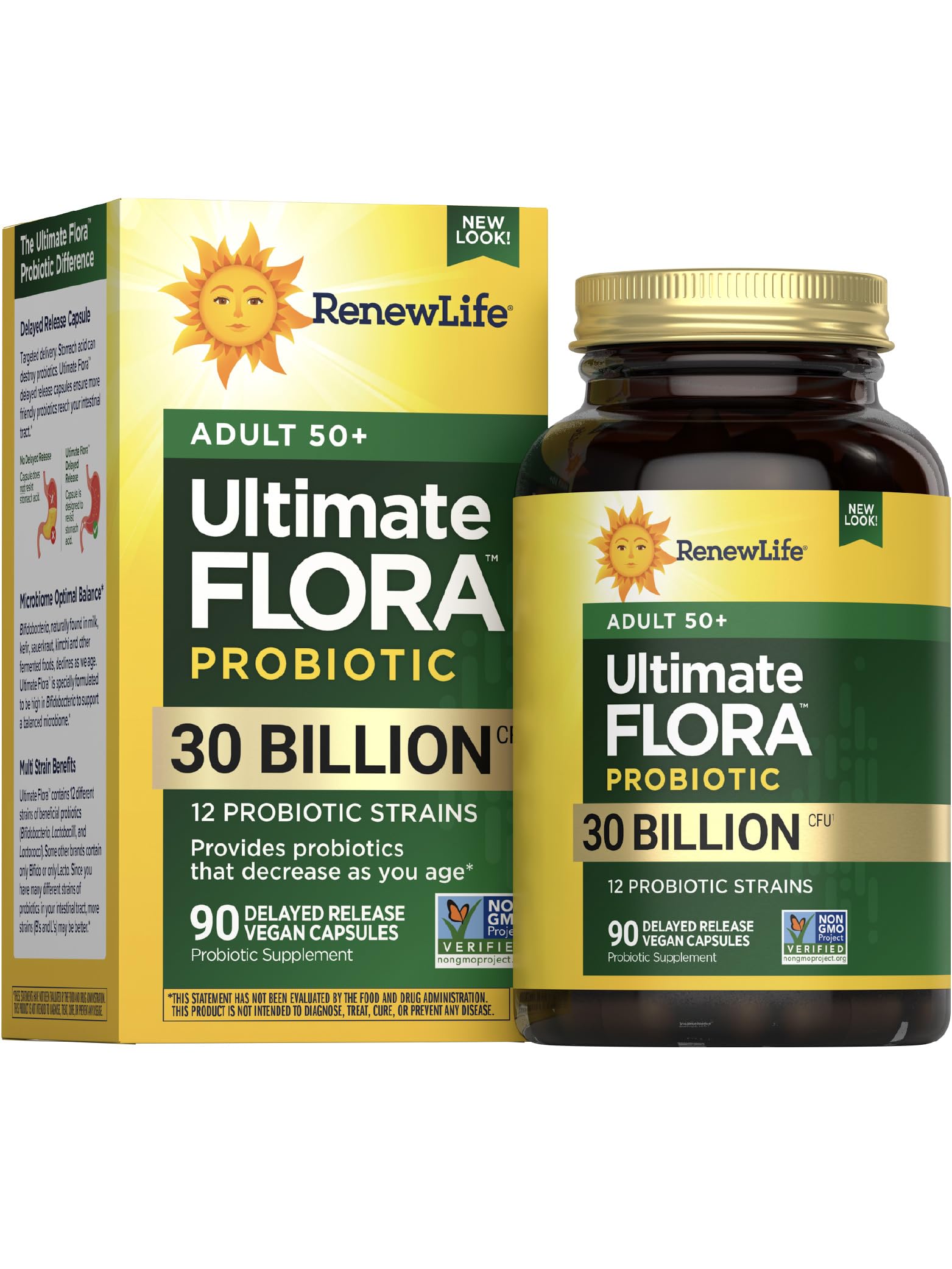 Renew Life Probiotic Adult 50 Plus bottle pour supports daily digestive comfort