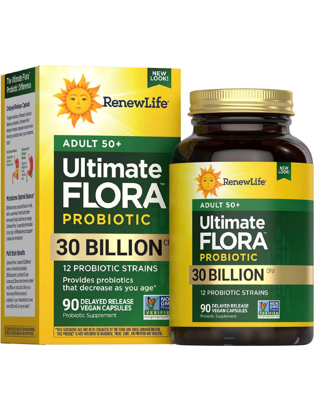 Renew Life Probiotic Adult 50 Plus bottle pour supports daily digestive comfort