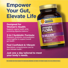 Renew Life Ultimate Flora dairy-free gluten-free capsules for sensitive diets.