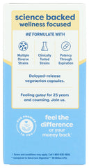 Renew Life Ultimate Flora capsules close-up showing easy-to-swallow capsules.