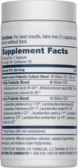 Renew Life probiotic capsules label shown, highlighting 12 strains for diverse gut and immune health
