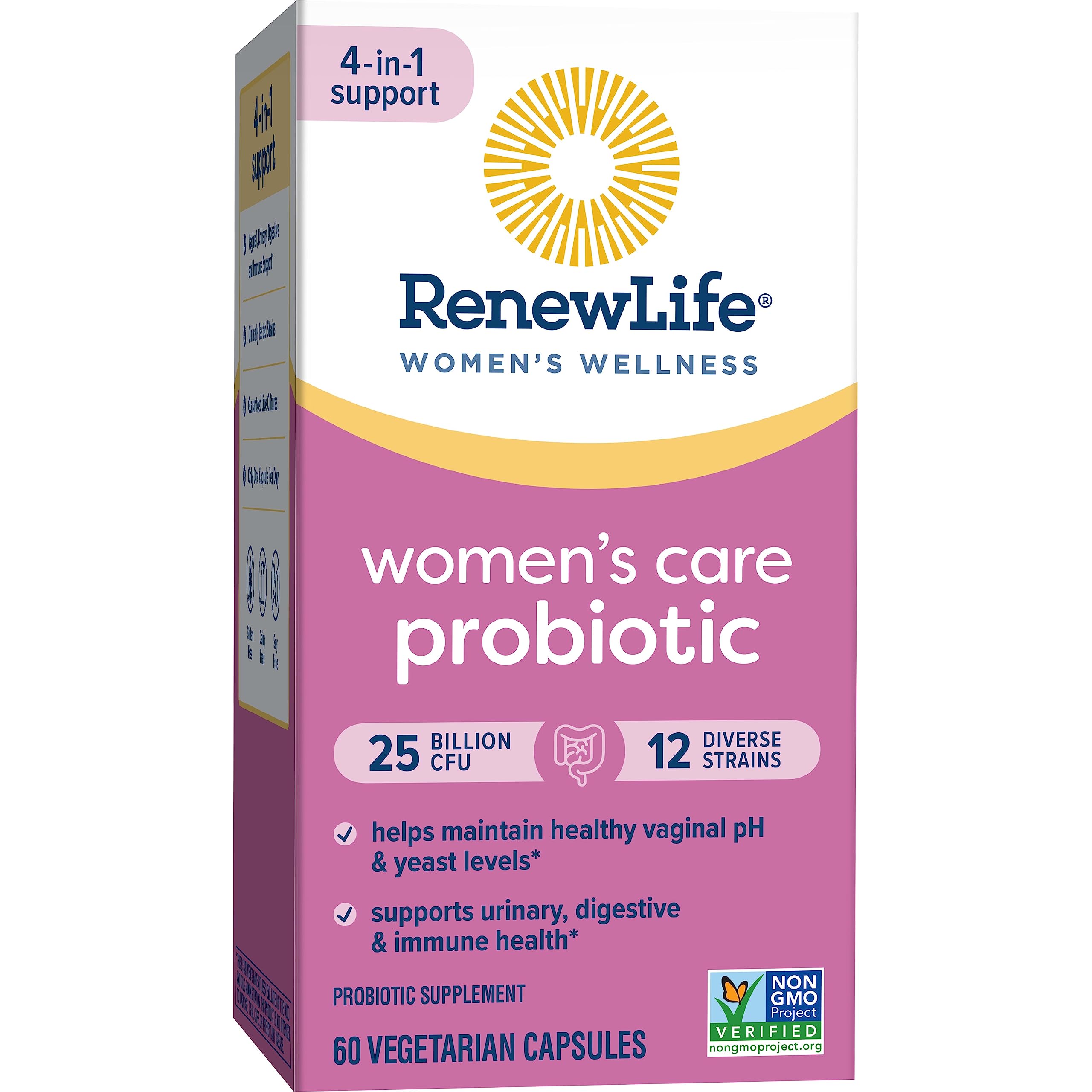 Renew Life Women's Probiotic gluten-free claim; suitable for gluten-free diets