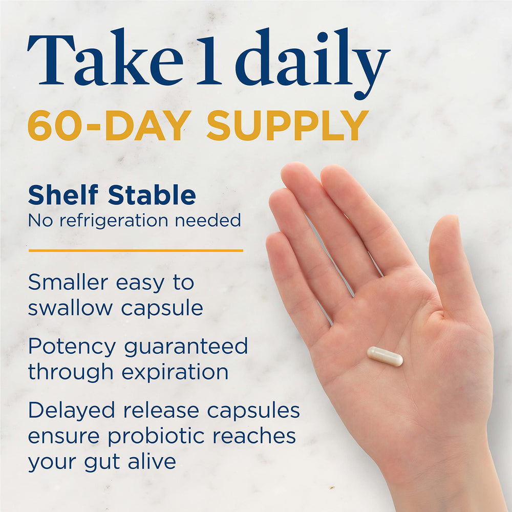 Renew Life Women's Probiotic label: non-GMO and free from dairy, gluten, and soy
