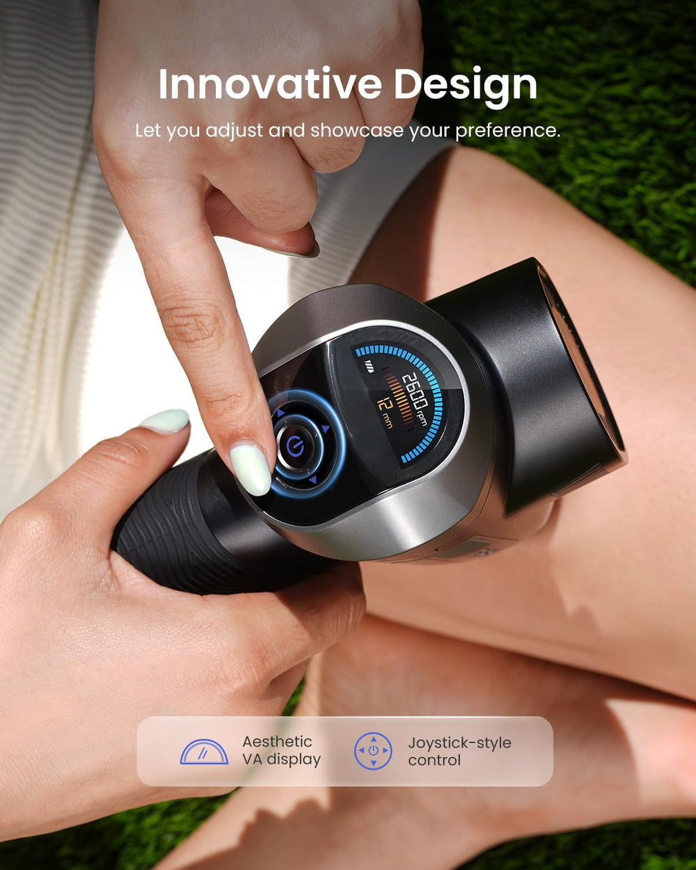 RENPHO Ascend five massage heads for versatile muscle targeting