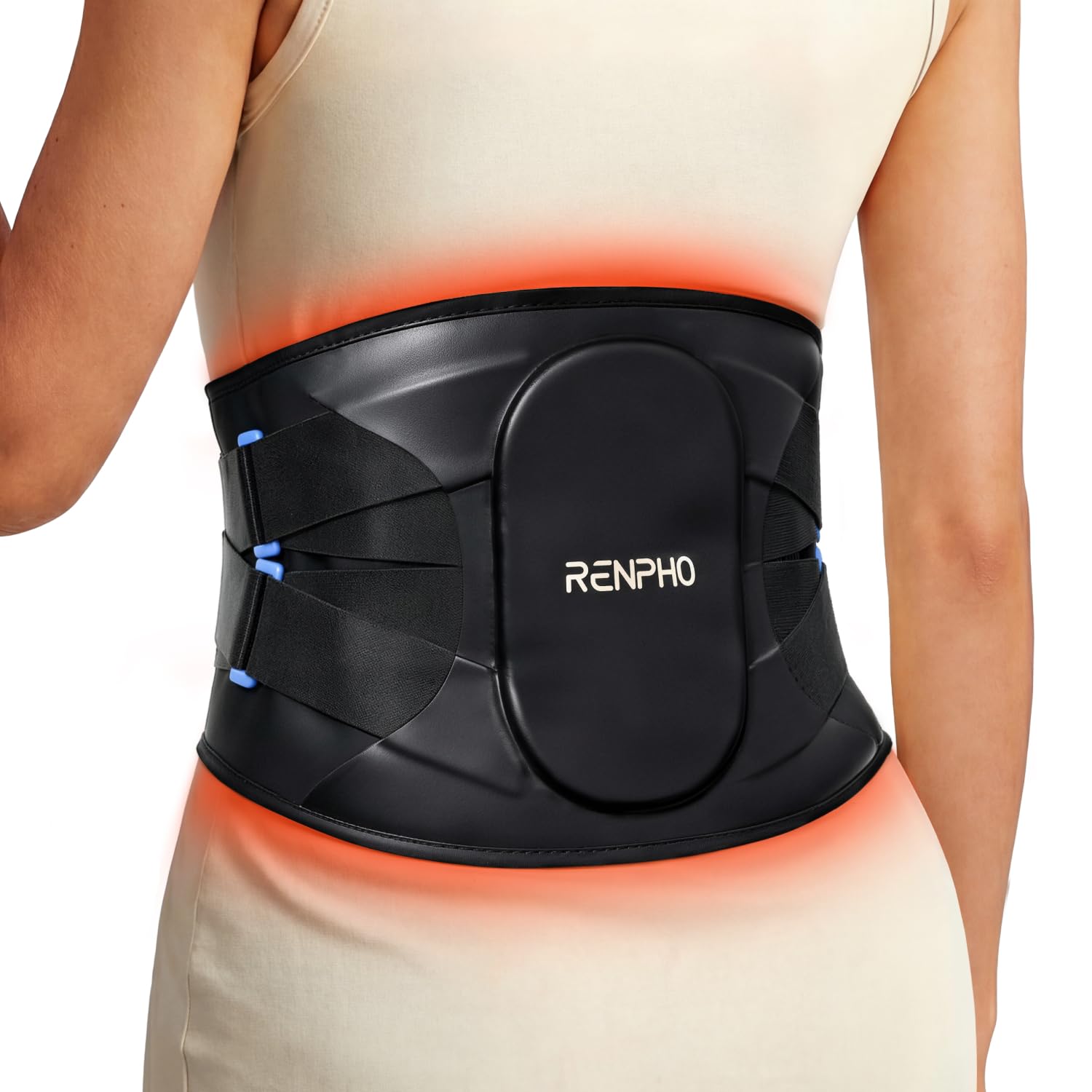 RENPHO cordless heating pad with back heat and massage for muscle relief