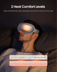 RENPHO eye massager in travel storage bag for on-the-go relief