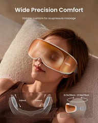 RENPHO eye massager with adjustable headband for secure wear.