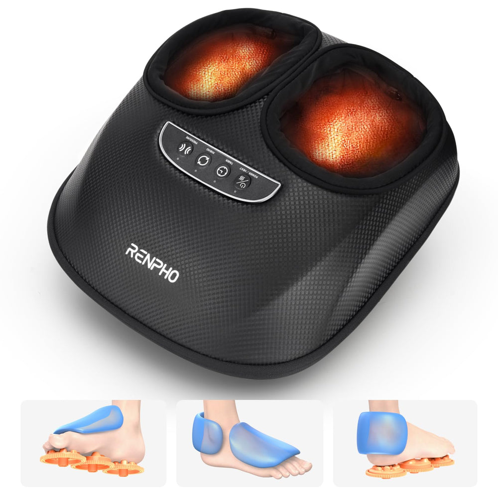 RENPHO Foot Massager with Heat provides full-foot coverage for deep relaxation