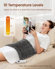 RENPHO heating pad auto-off timer helps safe, worry-free use.