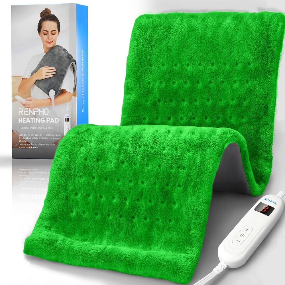 RENPHO heating pad back-neck-shoulder coverage delivers fast soothing warmth