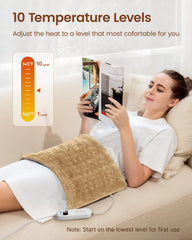 RENPHO heating pad delivers fast warmth from 104 to 140 degrees
